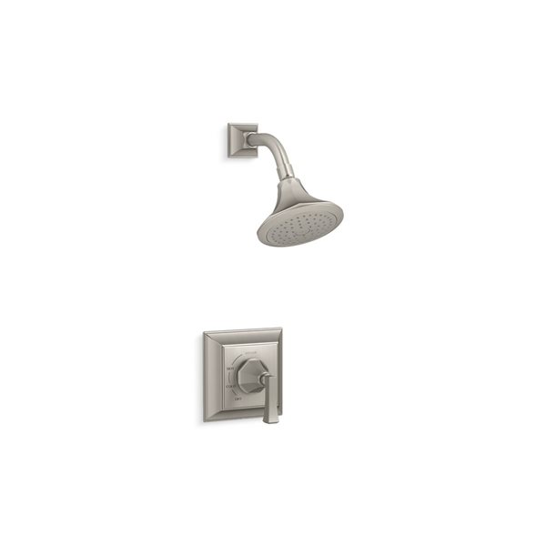 KOHLER K-444-BN Memoirs Duschkopf – Gebürstetes Nickel, 3 Sprühfunktionen, MasterClean Sprayface – 2,5 Gpm