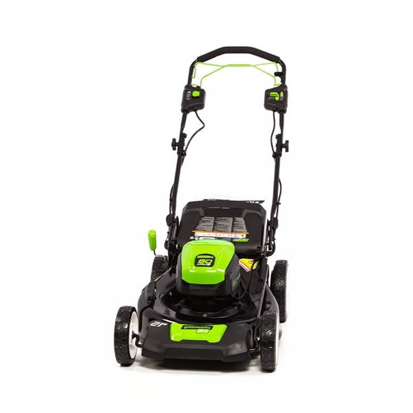 Tondeuse à gazon électrique autotractée Greenworks Pro sans fil de 80 V ...
